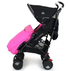 Baby Travel Footmuffs Luxury Padded Footmuff Liner - Raspberry Pink Fit Maclaren Quest Triumph Techno