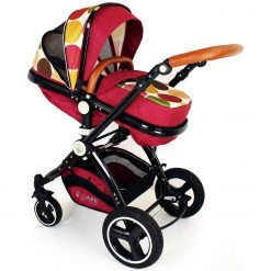 ISafe Baby Stroller Pram 3 In 1 - C&M Design (Complete With Car Seat And Bedding)