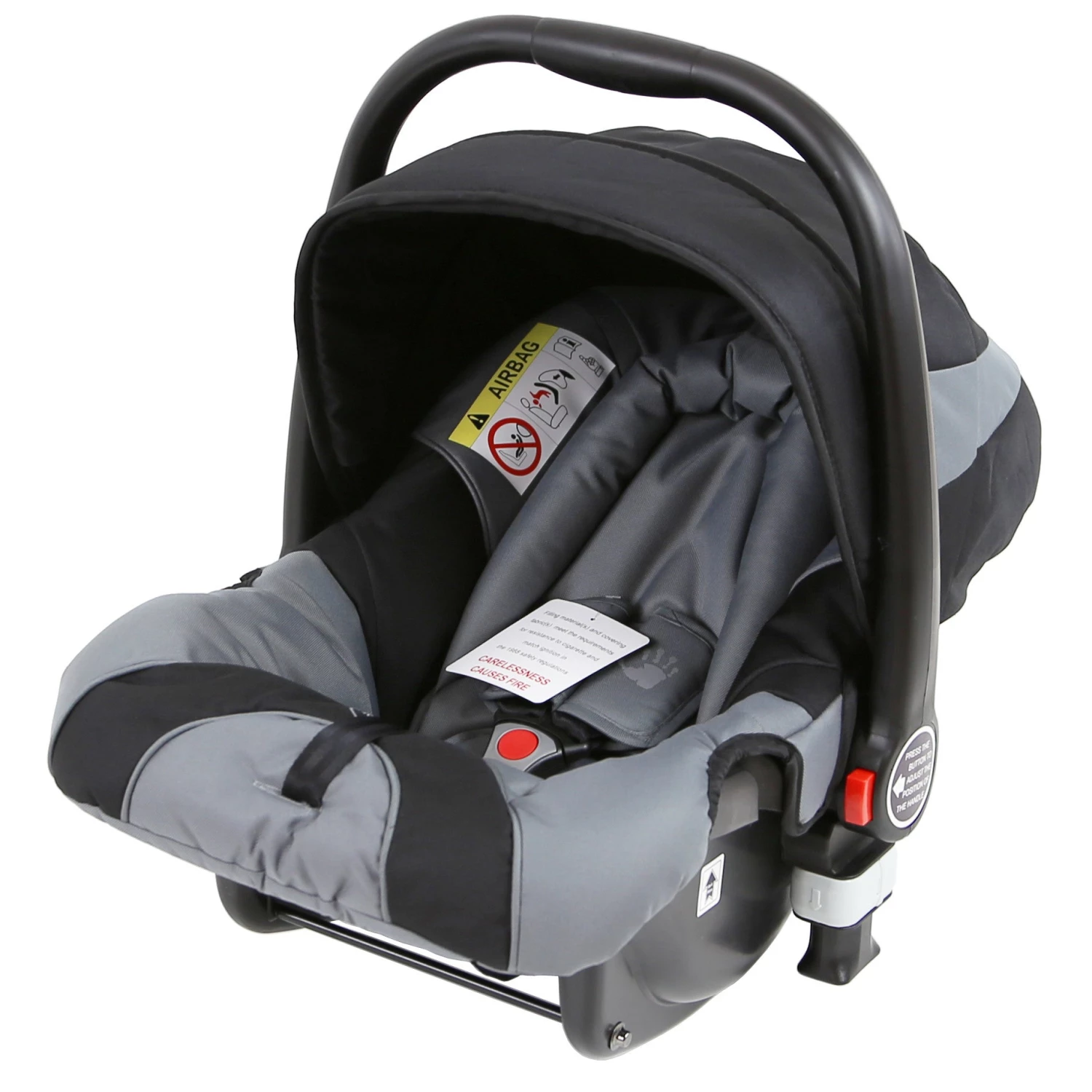 ISafe I-Safe System - Grey Trio Travel System Pram & Luxury Stroller 3 In 1 Complete With Car Seat + Rain Covers 3 In 1 Pram Systems