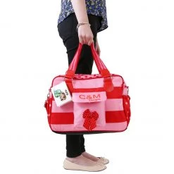 ISafe Changing Bag Mama Nappy Bag - Bow Dots (Clearance)