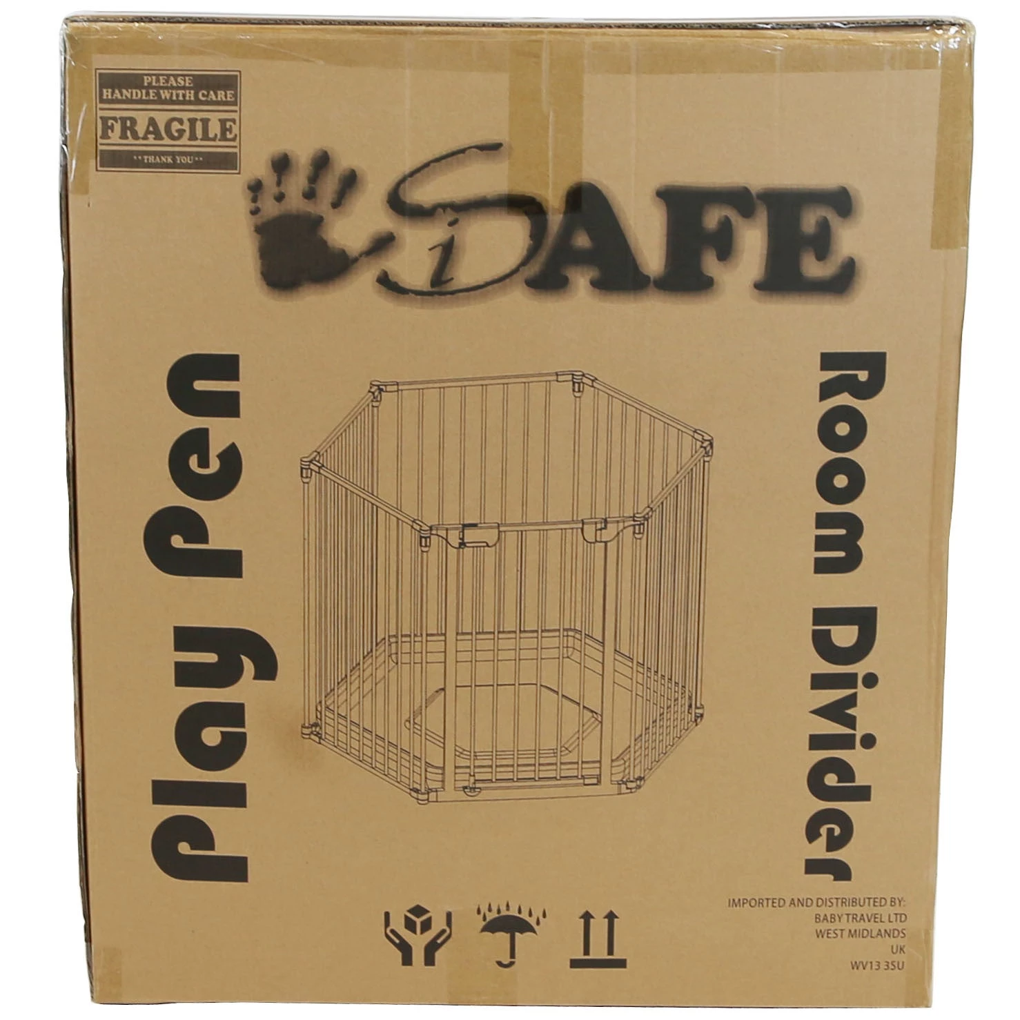 Baby Travel Baby Playpen 3 In 1 By ISafe Metal Or Fabric Fire Guard Room Divider Safety Gate (Metal)