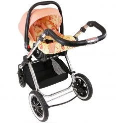 Baby Travel 3 In 1 Pram Systems IVogue Peach Luxury 3in1 Pram Stroller Travel System + Changing Bag + Carseat (Clearance)