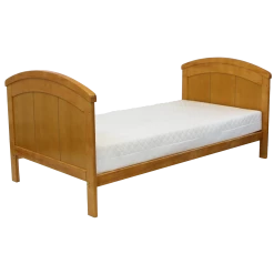 ISafe Cot Bed Toddler Bed - Liam (Antique) With Sprung Mattress