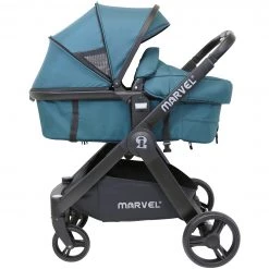 3 In 1 Pram Travel System Pushchair All Terrain ISafe Marvel Teal Marvel 3 In 1 Prams