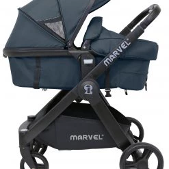 Travel Systems 3 In 1 Pram Travel System Pushchair All Terrain ISafe Marvel Charcoal Black