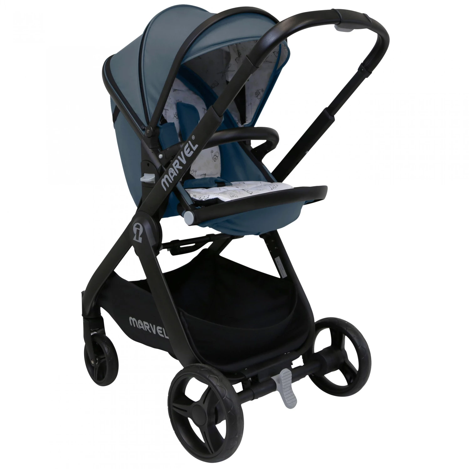 ISafe Marvel 3 In 1 Pram Travel System And Carseat Charcoal Black