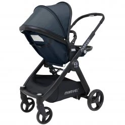 ISafe Marvel 3 In 1 Pram Travel System And Carseat Charcoal Black