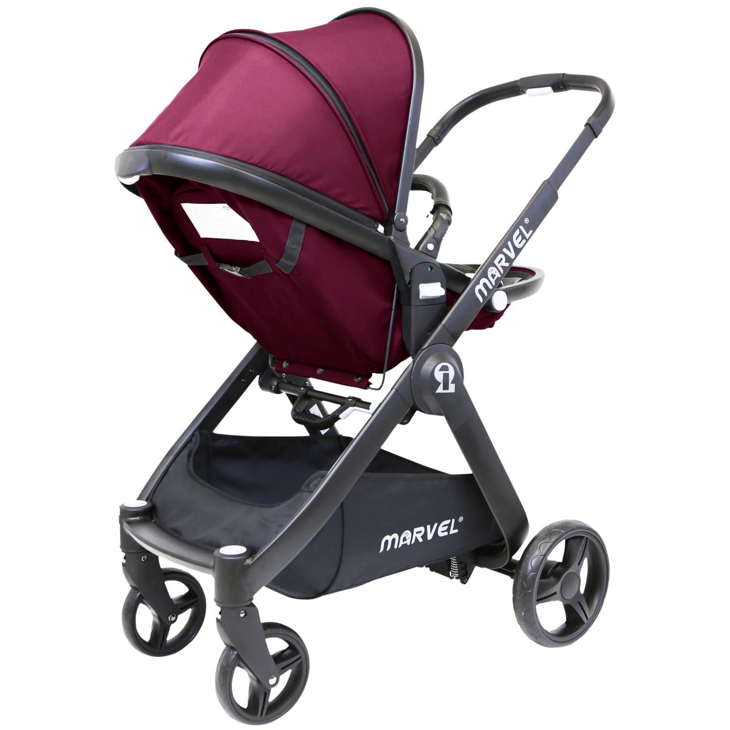 2 IN 1 Prams ISafe Marvel 3 In 1 Complete Pram System Pushchair And Carseat Marrone