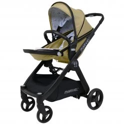 3 In1 Pram System And Pushchair All Terrain ISafe Marvel SandStone