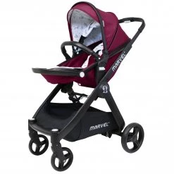 2 IN 1 Prams ISafe Marvel 3 In 1 Complete Pram System Pushchair And Carseat Marrone