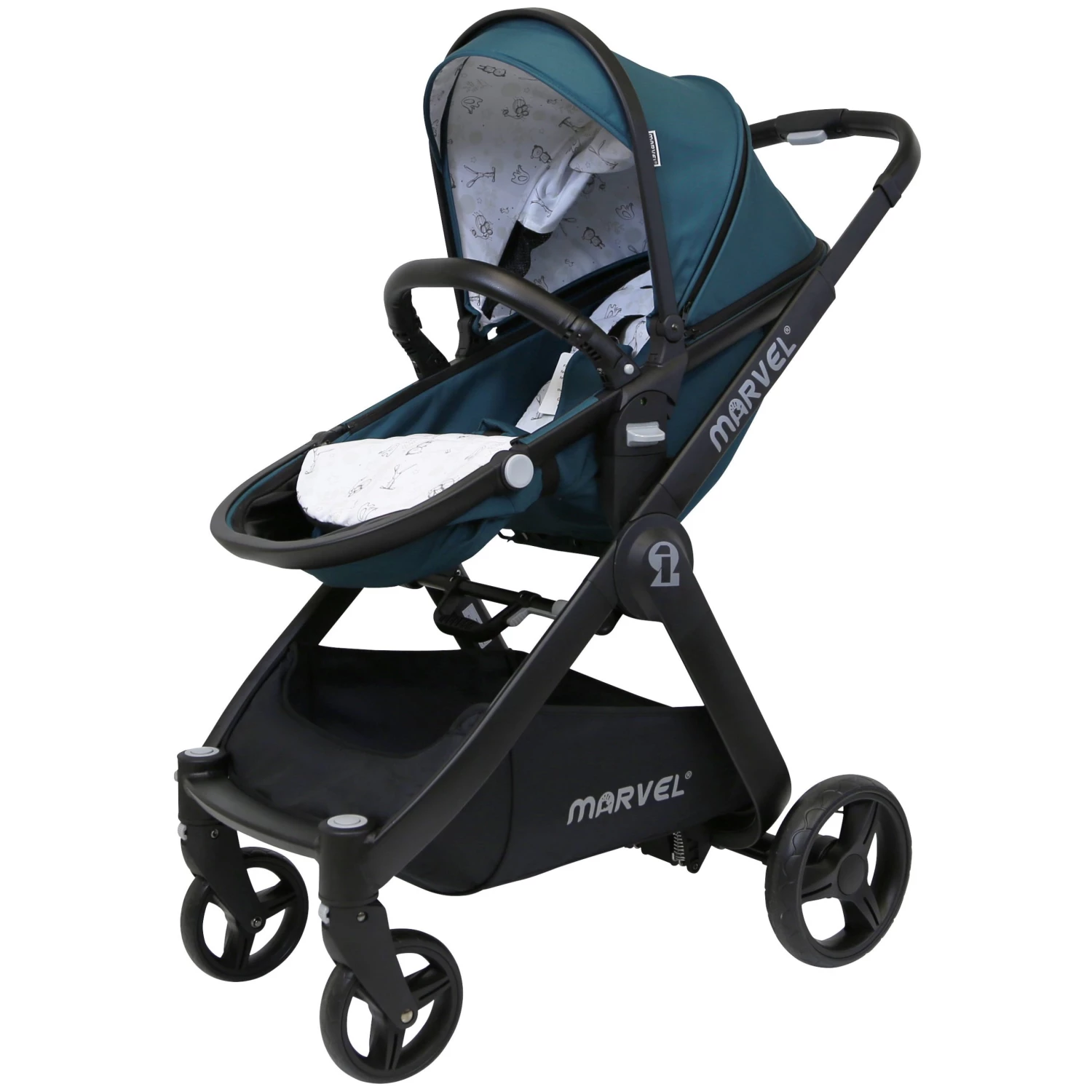 Marvel 3 In 1 Prams ISafe 3 In 1 Mode Marvel Travel System And Carseat - Teal