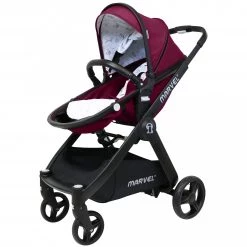 2 IN 1 Prams ISafe Marvel 3 In 1 Complete Pram System Pushchair And Carseat Marrone