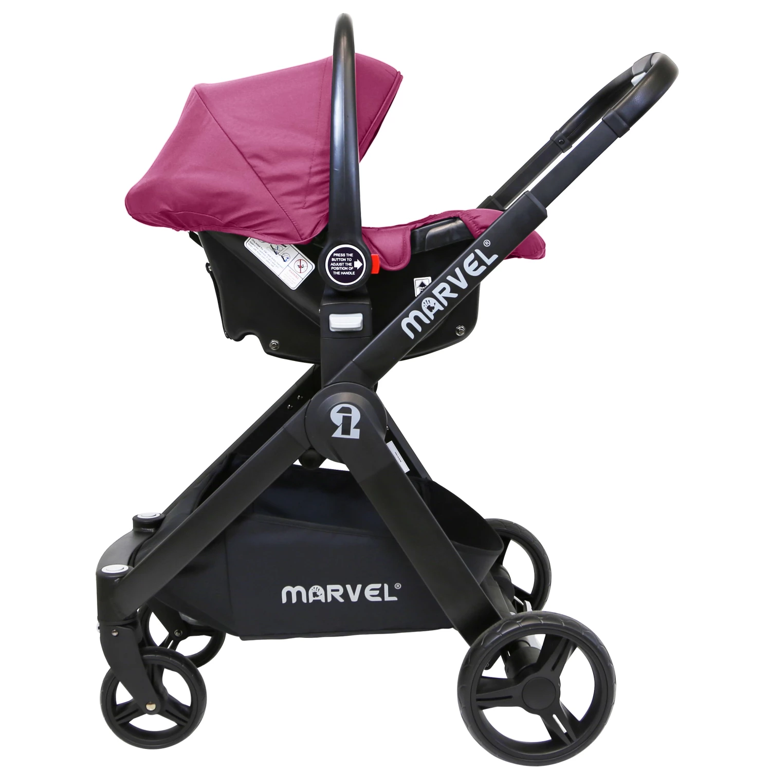 2 IN 1 Prams ISafe Marvel 3 In 1 Complete Pram System Pushchair And Carseat Marrone