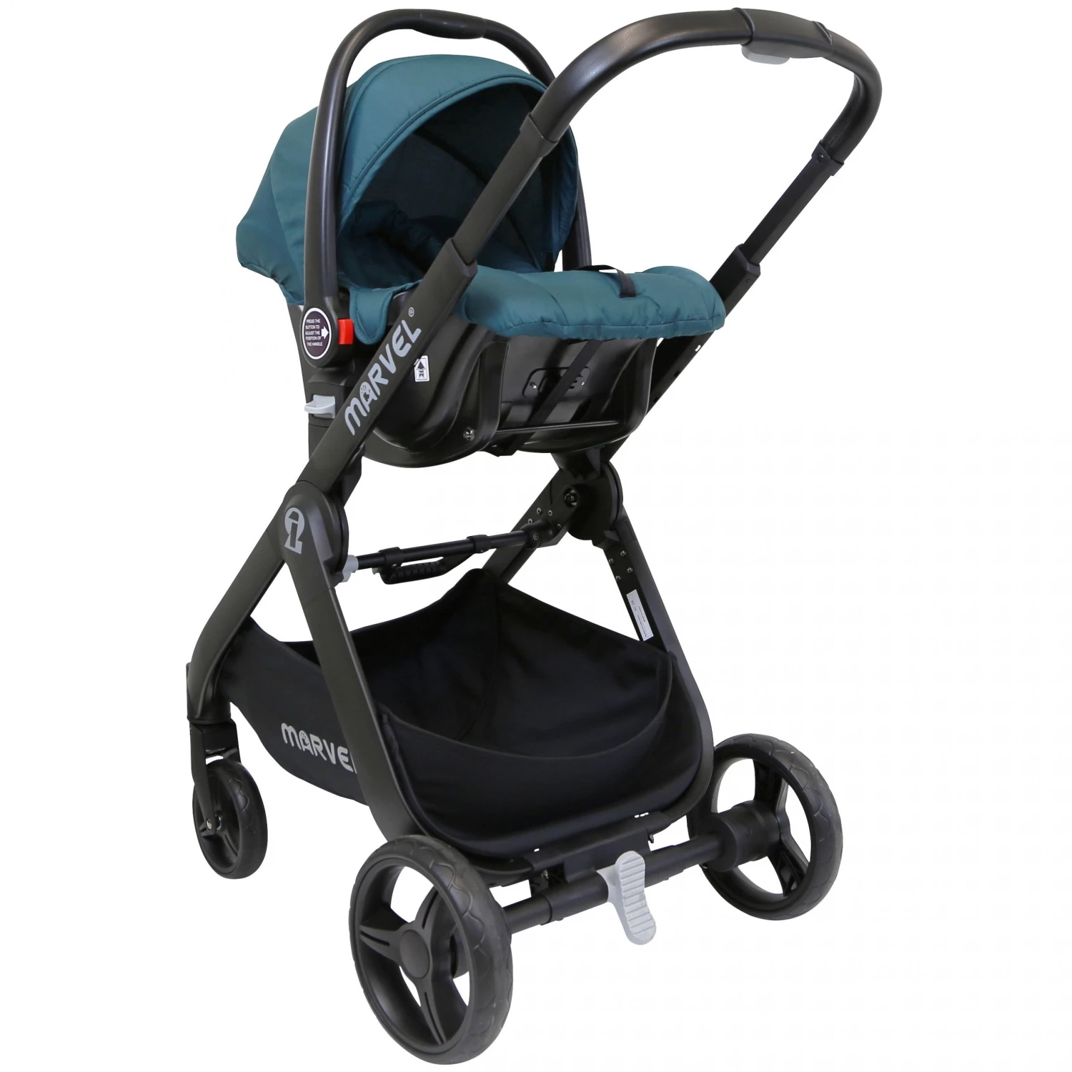 3 In 1 Pram Travel System Pushchair All Terrain ISafe Marvel Teal Marvel 3 In 1 Prams