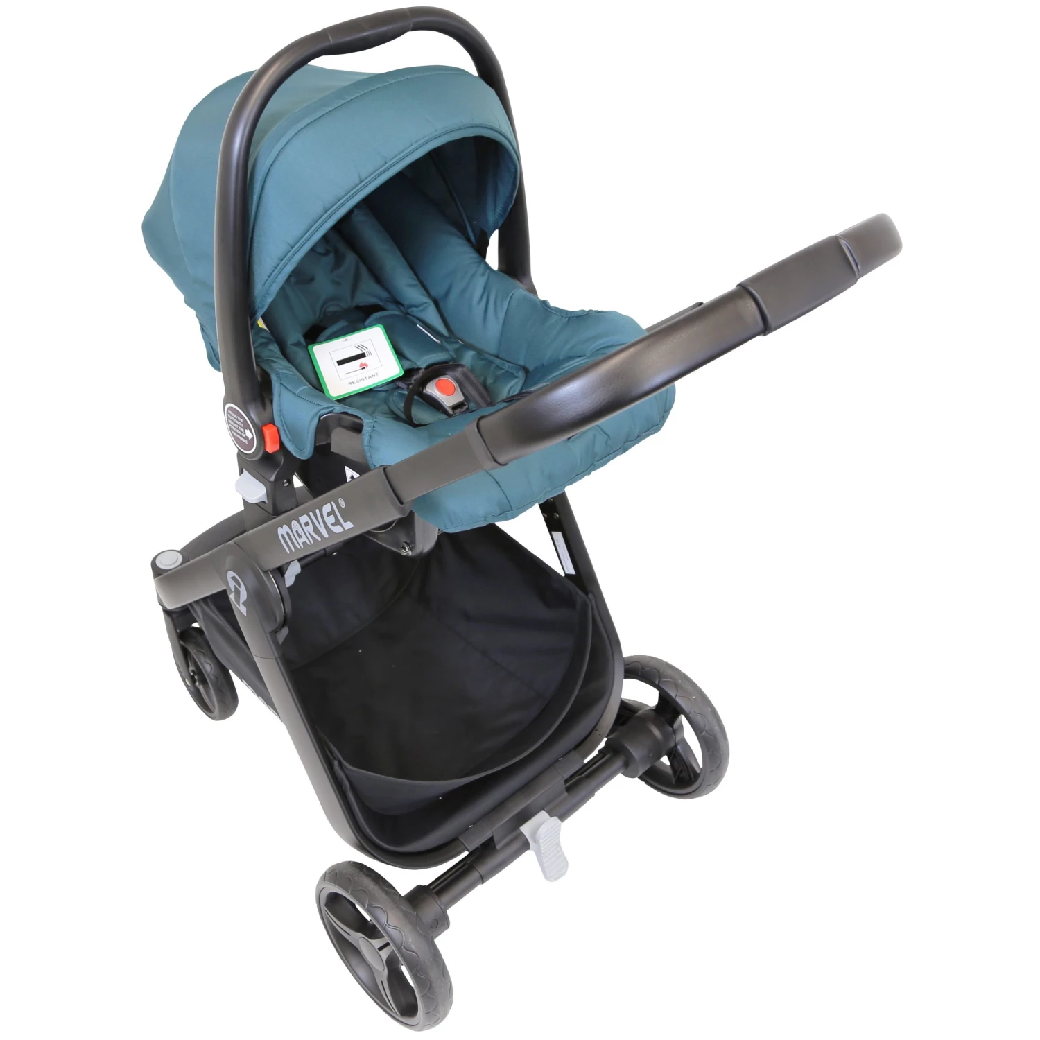 Marvel 3 In 1 Prams ISafe 3 In 1 Mode Marvel Travel System And Carseat - Teal
