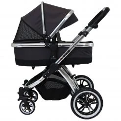 IVogue Luxury 2in1 Pram Stroller Travel System Silver Shadow Inc Changing Bag And Raincover (Clearance) IVogue 3 In 1 Prams