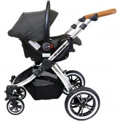 IVogue Silver Shadow 3in1 Pram Stroller Travel System (Car Seat Included) ISafe 3 In 1 Prams