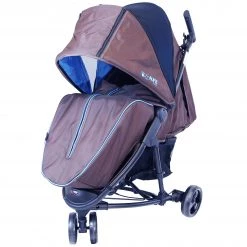 Baby Travel Strollers & Buggies Baby Stroller ISafe 3 Wheeler Pram Visual 3 - Brown / Blue Buggy