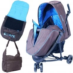 Strollers & Buggies ISafe Visual 3 Wheeler Compact Baby Stroller Blue Complete Package