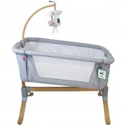 Cribs | Coo Sleepers ISafe Cosy Cuddler Bedside Baby Coo Sleeping Crib - (Grey) (Solid Wood)