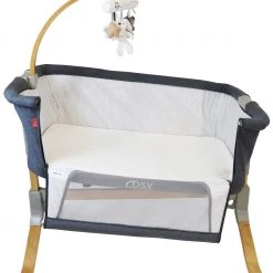 Cribs | Coo Sleepers ISafe Cosy Cuddler Bedside Baby Coo Sleeping Crib - (Dark Grey) (Solid Wood)