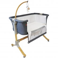 Cribs | Coo Sleepers ISafe Cosy Cuddler Bedside Baby Coo Sleeping Crib - (Dark Grey) (Solid Wood)