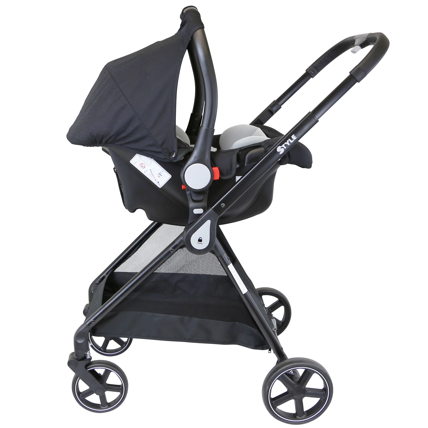 IStyle 3 In 1 Pram Travel System (Black) Including Raincover And Changing Bag 3 In 1 Limited Editions