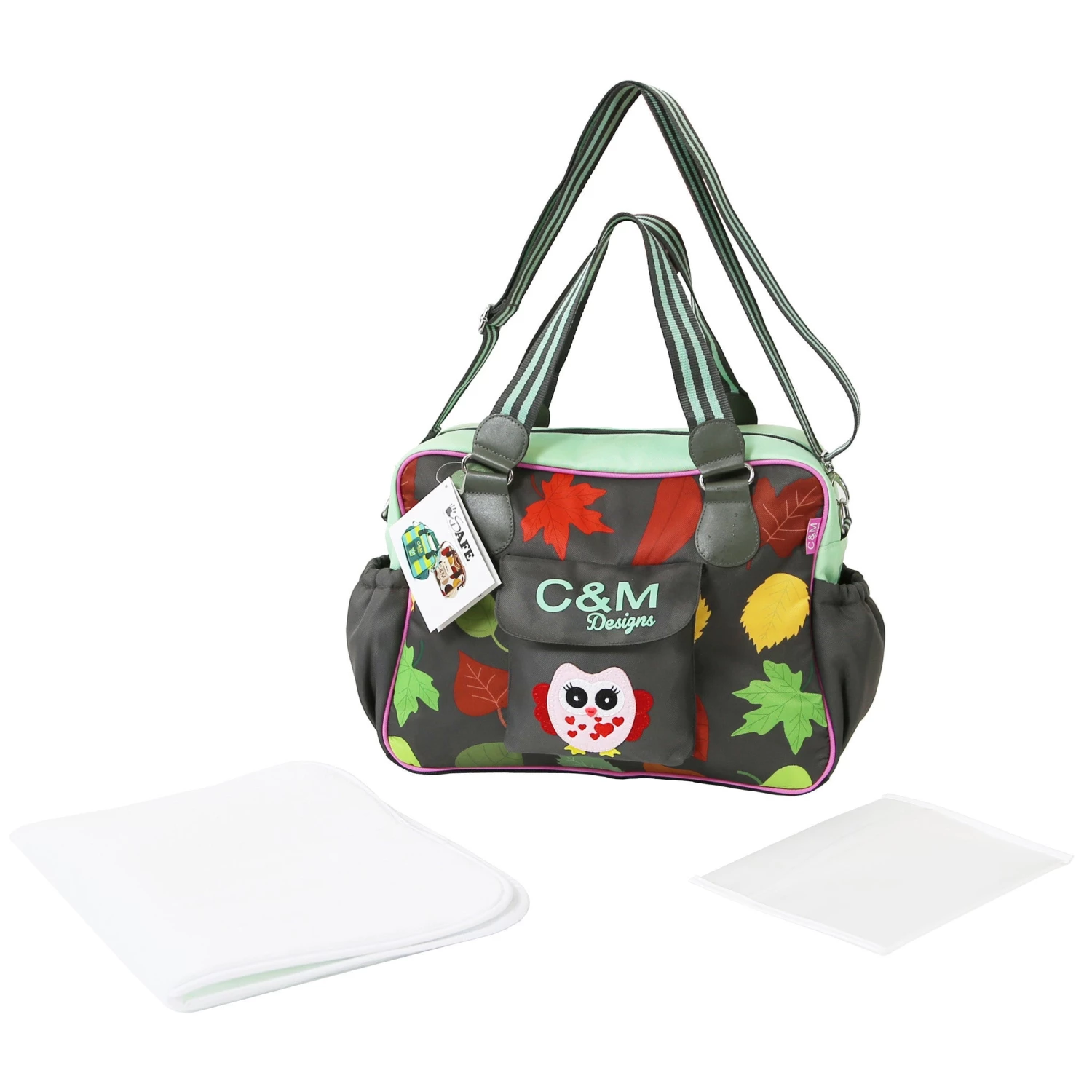 ISafe Changing Bag Luxury Quality (New Design ) - Owl & Button (Clearance)
