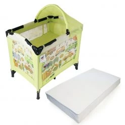 Mini Travel Cots (Space Saver) ISafe Mini Travel Cot With Bassinet And Canopy - City Break 81 X 56 X 84 Cm Complete With Mattress