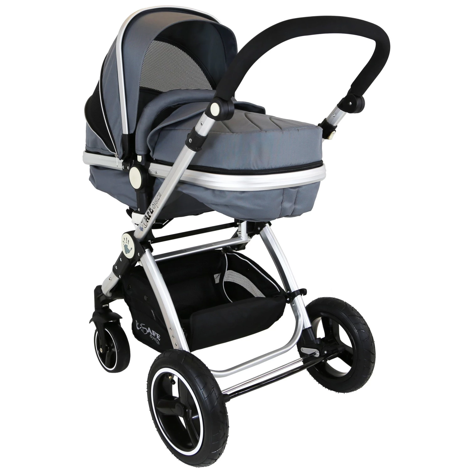 3 In 1 Pram Systems ISafe 3 In 1 Pram System Grey Pram Travel System And Carseat