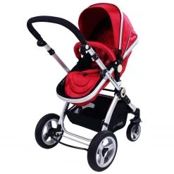 3 In 1 Pram Systems ISafe 3 In 1 Warm Red Travel System (Warm Red + Raincovers)