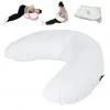 ISafe Pregnancy Maternity And Feeding Pillow - White + Vacuum Storage Bag + Pillow Case