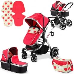 IVogue Apple Luxury 3in1 Pram Stroller Travel System + Carseat + Changing Bag + Raincover