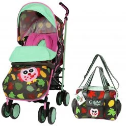 Strollers & Buggies ISafe Stroller - Leaf And Owl Complete With Footmuff Head Hugger, Raincover + Changing Bag