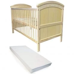 Cots | Cotbeds ISafe Cot Bed Toddler Bed - Liam (Natural Pine) With Foam Mattress