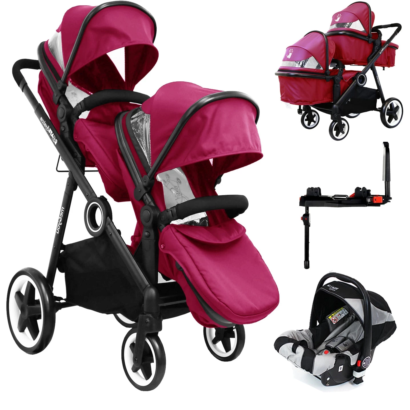 Tandems ISafe Me&You INLINE - SIENNA - With Second Seat, Car Seat & Isofix Base