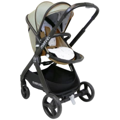 ISafe 3 In 1 Prams ISafe Marvel 2in1 Pram Travel System And Carseat - Sandstone
