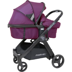 ISafe 3 In 1 Prams ISafe Marvel 2in1 Pram Travel System And Carseat - Marrone