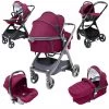 2 IN 1 Prams ISafe Marvel 3 In 1 Complete Pram System Pushchair And Carseat Marrone