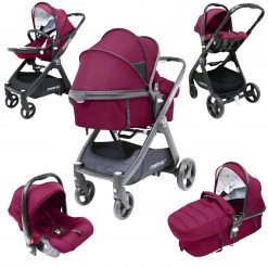 2 IN 1 Prams ISafe Marvel 3 In 1 Complete Pram System Pushchair And Carseat Marrone
