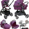 ISafe 3 In 1 Mode Marvel Travel System And Carseat - Marrone + Isofix Base Marvel 3 In 1 Prams