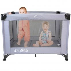 Roll & Play Collection ISafe Roll & Play (96 Cm X 66 Cm) Luxury Travel Cot / Playpen - (Grey)