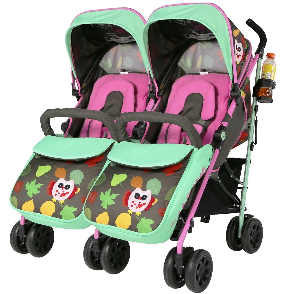 Twins Double Baby Stroller Optimum Owl And Button
