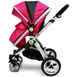ISafe 3 In 1 - Pink (With Car Seat) Travel System Pram Options