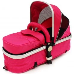 ISafe 3 In 1 - Pink (With Car Seat) Travel System Pram Options