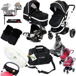 ISafe System 3 In 1 Pram Travel System (10 Piece Package) 3 In 1 Pram Systems