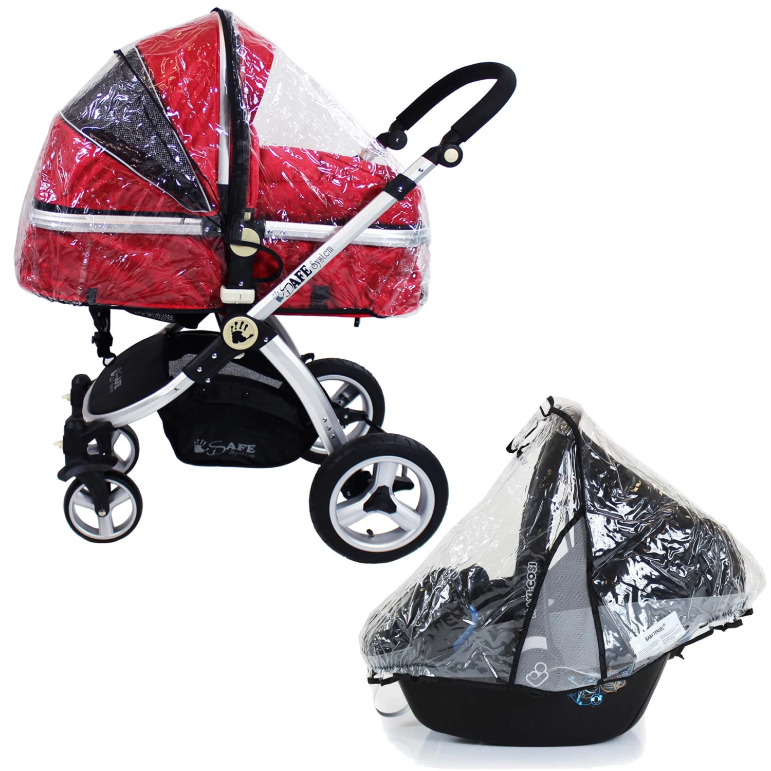 3 In 1 Pram Systems ISafe 3 In 1 Grey Travel System Pram And Accessories