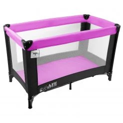 ISafe Rest & Play Luxury Travel Cot Playpen - Purple (Black/Plum) 120 Cm X 60 Cm Rest & Play Collection