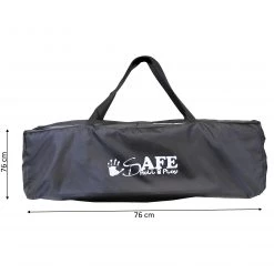 ISafe Roll & Play (96 Cm X 66 Cm) Luxury Travel Cot / Playpen (Grey) + 3 Inch Foam Mattress