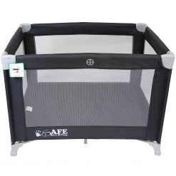 ISafe Roll & Play (96 Cm X 66 Cm) Luxury Travel Cot / Playpen - (Black)